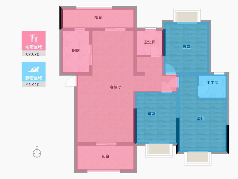 湖北省-随州市-御景天城住宅小区-99.28-户型库-动静分区