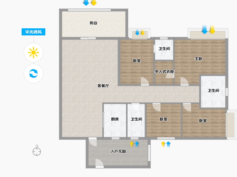 广东省-中山市-永怡聚豪园-二期-168.00-户型库-采光通风