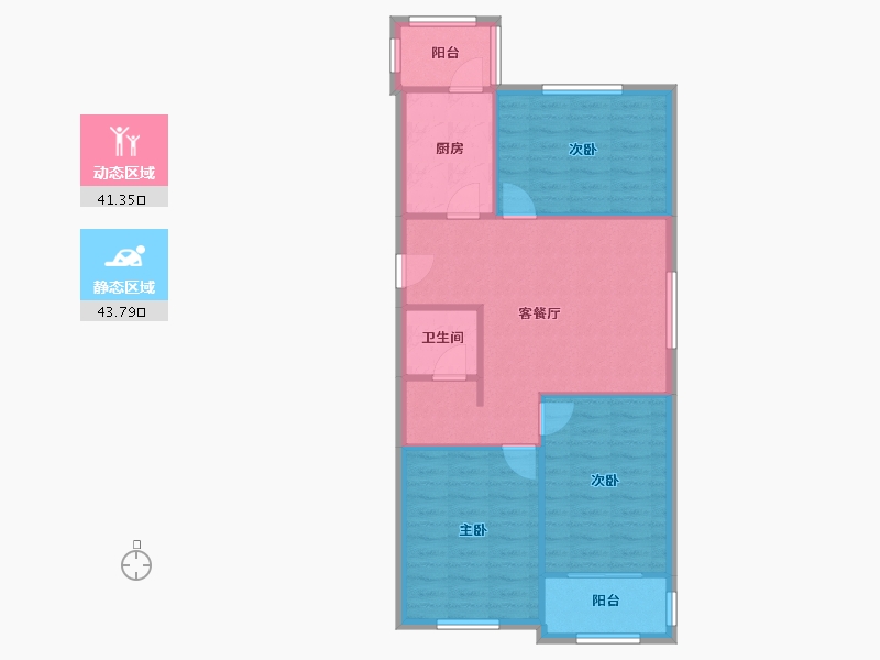 天津-天津市-彩丽园-75.20-户型库-动静分区