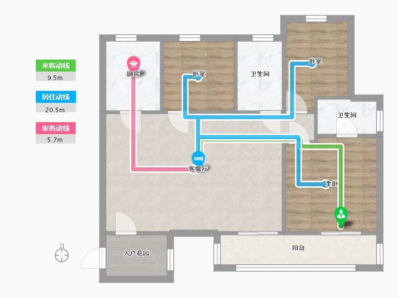 陕西省-西安市-御锦城-114.00-户型库-动静线