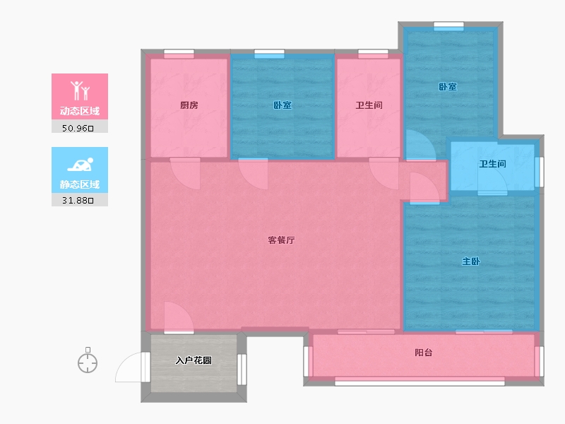 陕西省-西安市-御锦城-114.00-户型库-动静分区