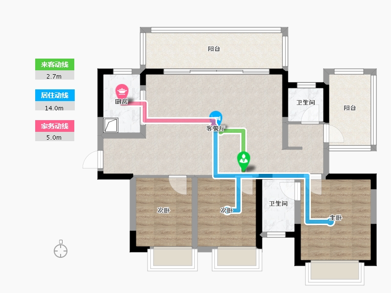 广西壮族自治区-南宁市-大唐盛世一期-78.40-户型库-动静线