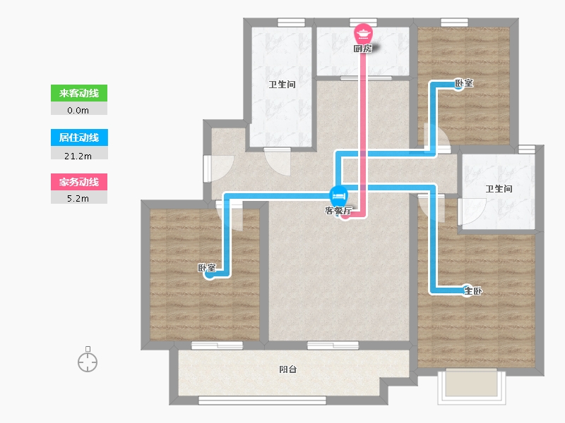 河北省-沧州市-瀛洲龙樾府-94.24-户型库-动静线