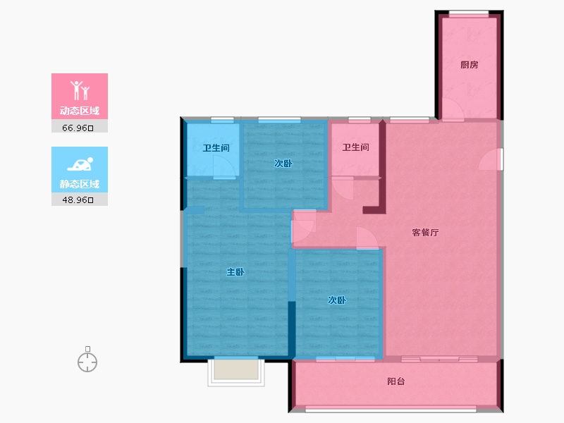 山东省-泰安市-光明智谷-104.66-户型库-动静分区