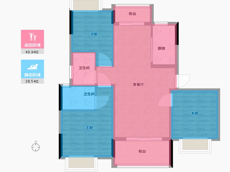 江西省-南昌市-锦天·天悦华府-79.20-户型库-动静分区