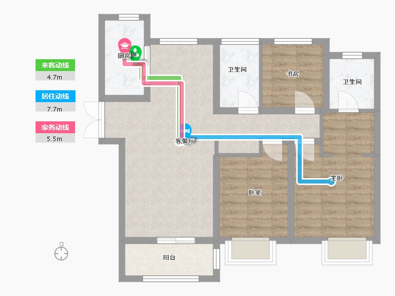 河北省-邢台市-邢台赋-76.98-户型库-动静线