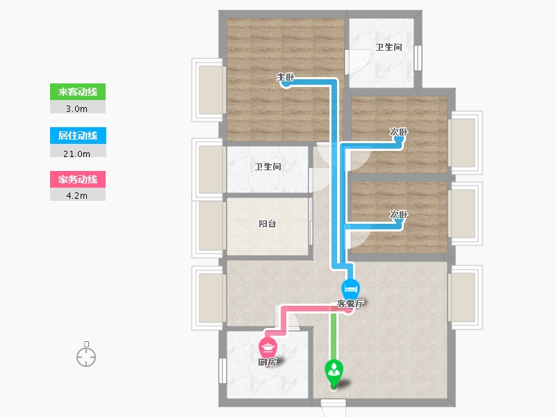 广东省-深圳市-湖滨阁-74.74-户型库-动静线