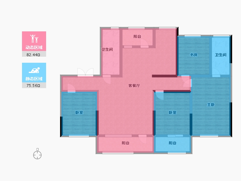 山东省-潍坊市-寿光学府东郡小区-140.47-户型库-动静分区