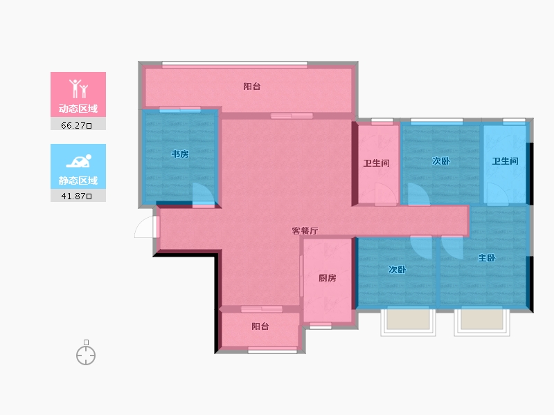 广西壮族自治区-南宁市-保利锦上-96.63-户型库-动静分区