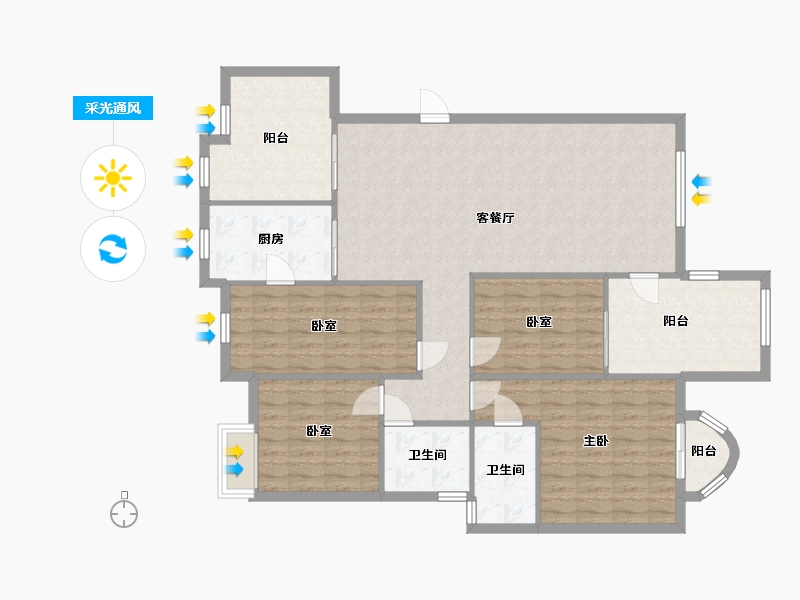 四川省-成都市-西班牙森林-109.99-户型库-采光通风