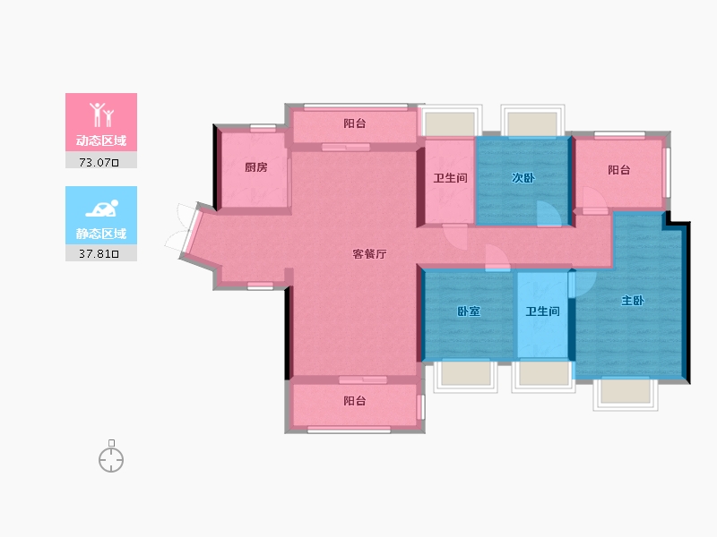 广东省-惠州市-金裕星河丹堤-98.04-户型库-动静分区