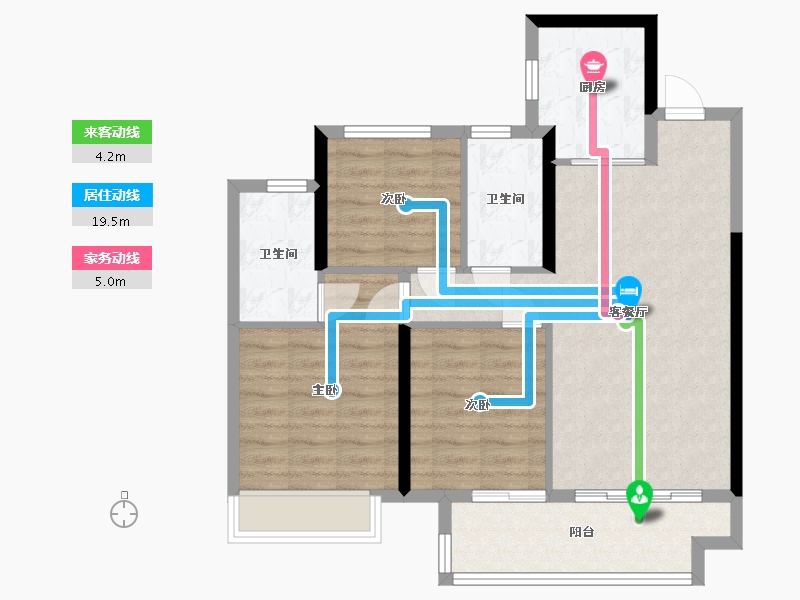 四川省-成都市-海伦堡玖悦府-79.64-户型库-动静线