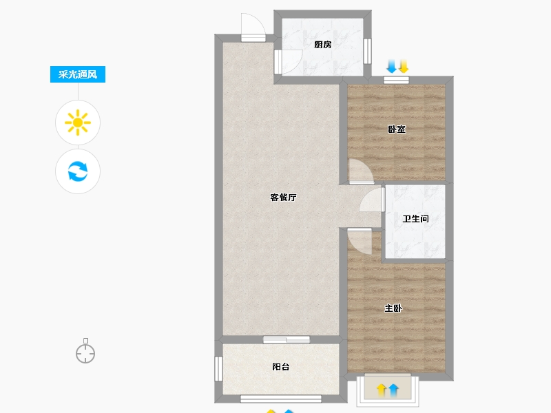 山西省-晋中市-华都·文华里-73.03-户型库-采光通风