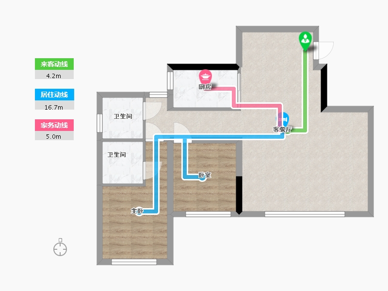 贵州省-毕节市-恒邦·百里春风-72.56-户型库-动静线