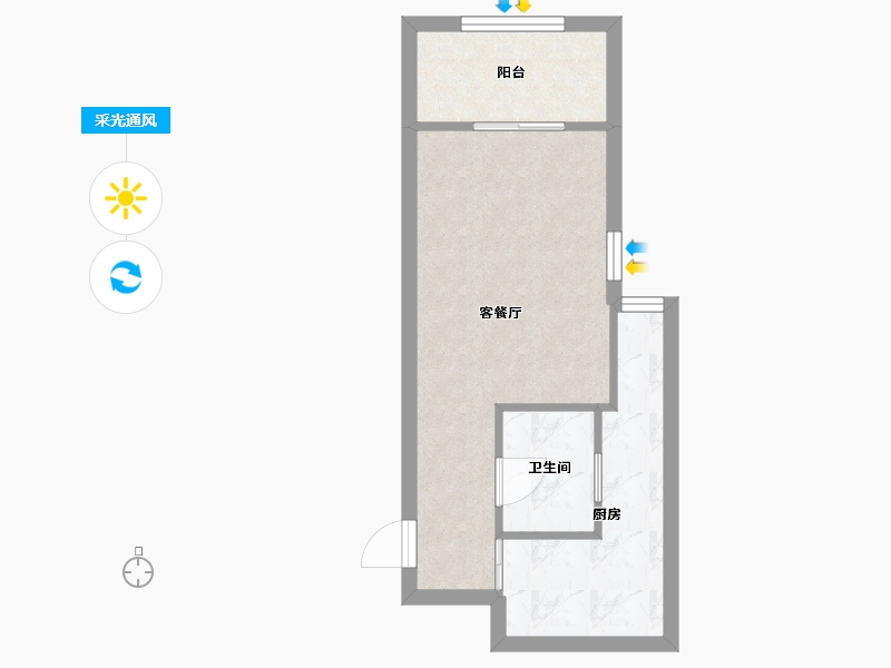 重庆-重庆市-华夏佳和苑-30.74-户型库-采光通风