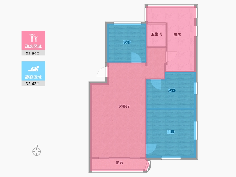 广东省-广州市-田心坊-70.51-户型库-动静分区