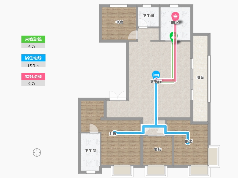 河南省-郑州市-北龙湖瑞府-121.24-户型库-动静线