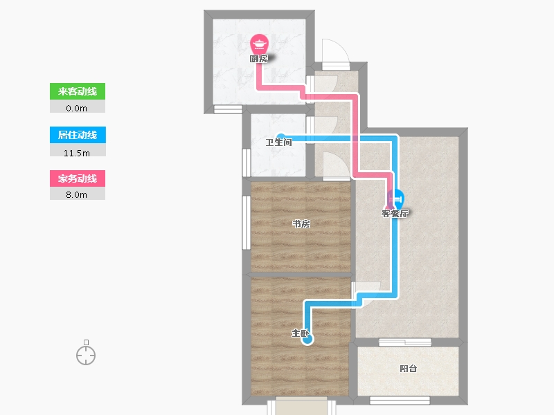 陕西省-西安市-领航悦峯-53.13-户型库-动静线