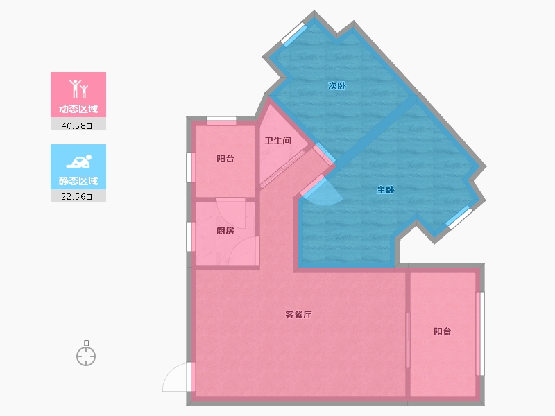 广东省-深圳市-东郡百仕达花园(四期)-55.66-户型库-动静分区