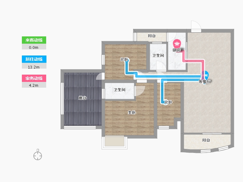 广东省-深圳市-金城华庭-83.98-户型库-动静线