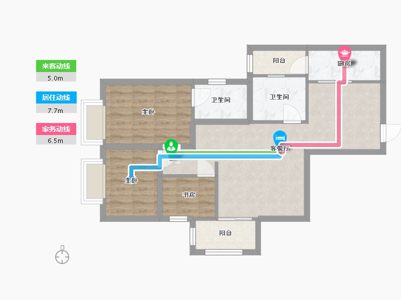 广东省-深圳市-新天富山海华庭-68.27-户型库-动静线