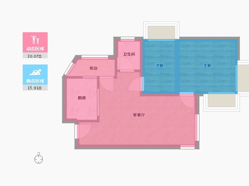 广东省-深圳市-君逸华府（百仕达三期）-40.29-户型库-动静分区