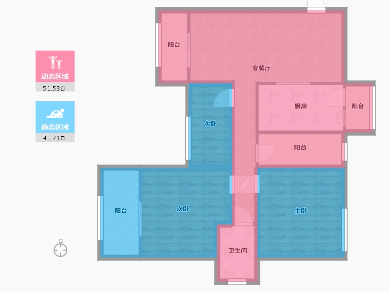 广东省-深圳市-东港印象-82.18-户型库-动静分区