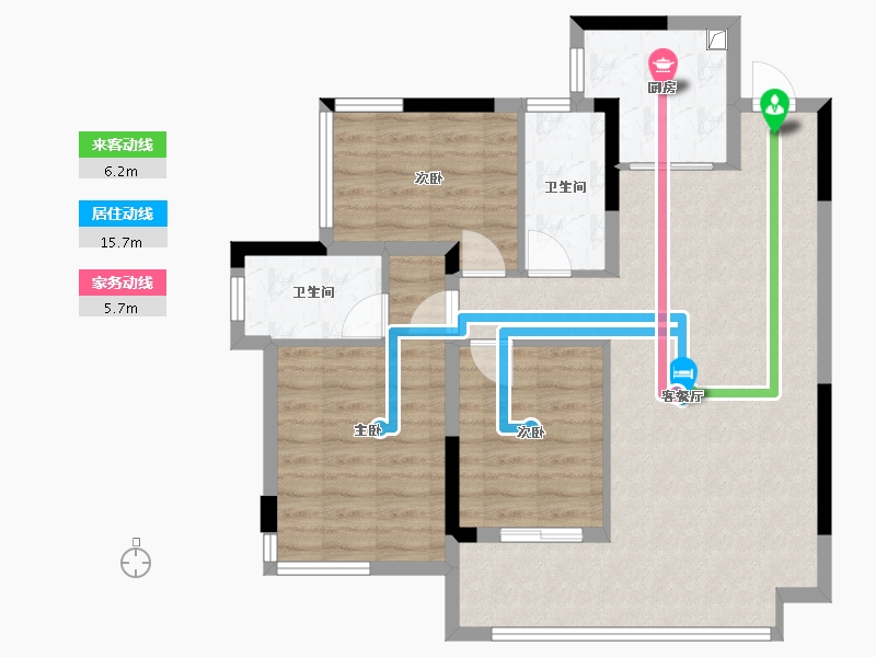 广西壮族自治区-桂林市-兴进交投江山樾小区-85.00-户型库-动静线