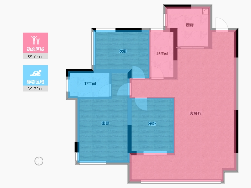 广西壮族自治区-桂林市-兴进交投江山樾小区-85.00-户型库-动静分区