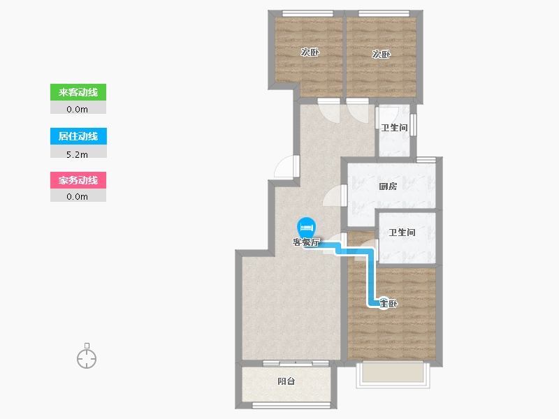 河北省-廊坊市-明德园-80.80-户型库-动静线