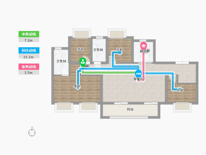 湖北省-武汉市-武汉城建悦享湖璟-93.14-户型库-动静线