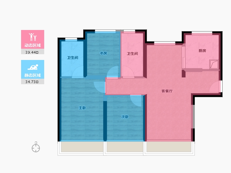 北京-北京市-建发文源府-76.02-户型库-动静分区