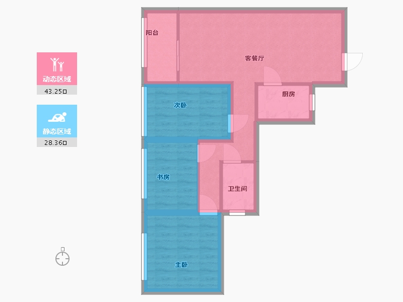 广东省-深圳市-幸福海-62.97-户型库-动静分区