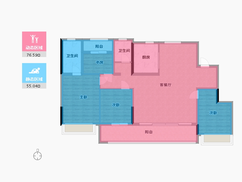 江西省-南昌市-绿都·广州路壹号-118.53-户型库-动静分区