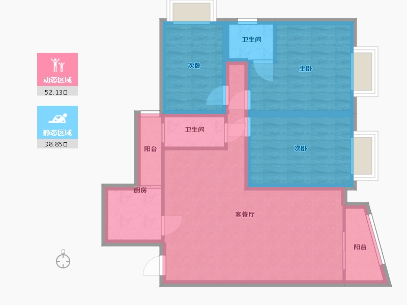 广东省-深圳市-宝湖名园-80.72-户型库-动静分区