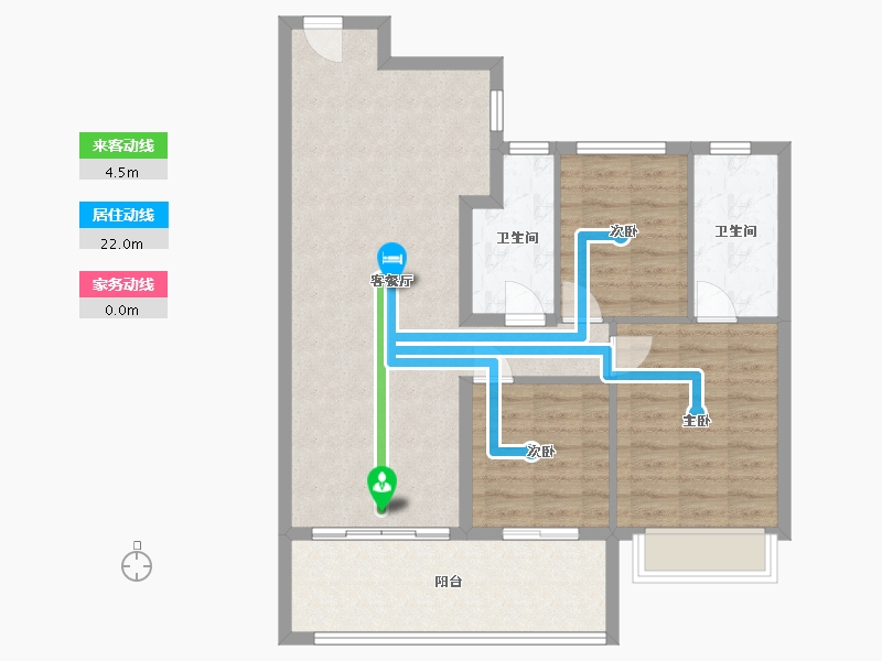 江苏省-苏州市-保利天汇-87.25-户型库-动静线