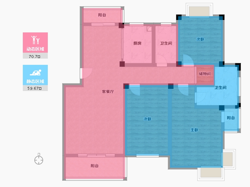 浙江省-嘉兴市-东湖绿舟-106.15-户型库-动静分区