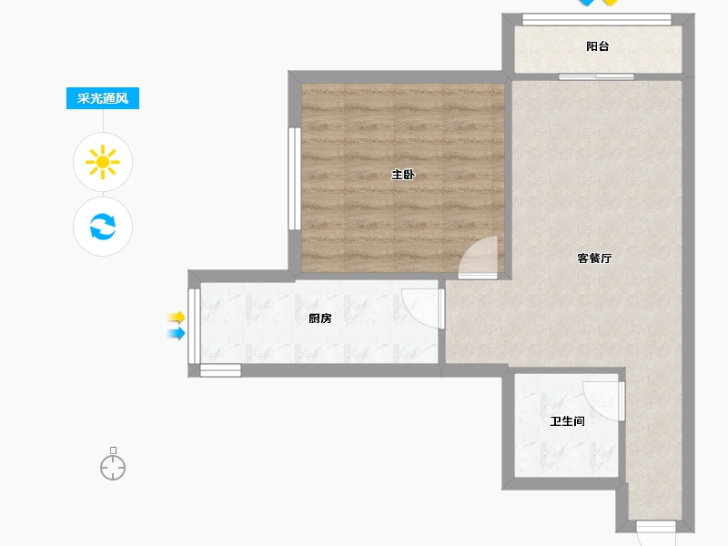 天津-天津市-风荷新园-57.50-户型库-采光通风