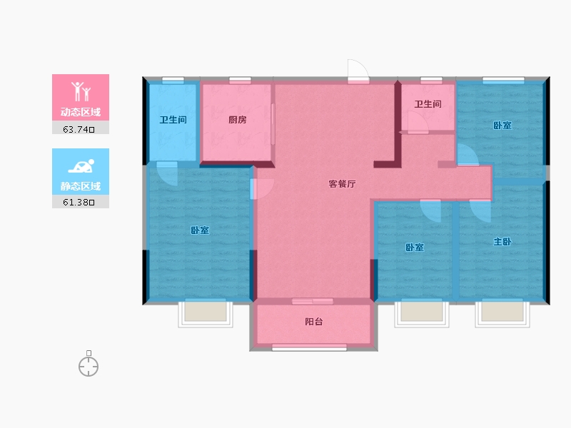 云南省-大理白族自治州-大华锦绣华城-112.00-户型库-动静分区