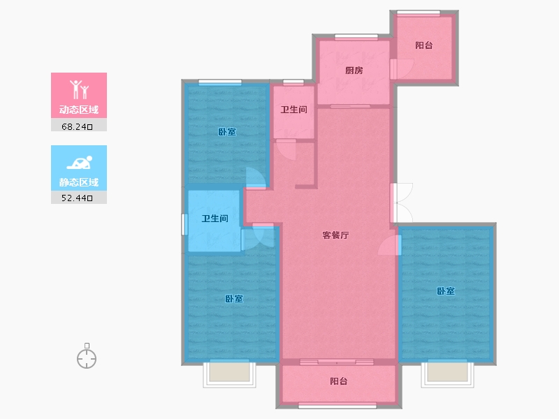 甘肃省-兰州市-石油小区-136.84-户型库-动静分区