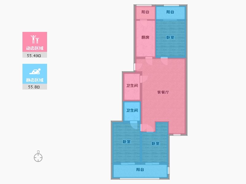 北京-北京市-香山新园-120.00-户型库-动静分区