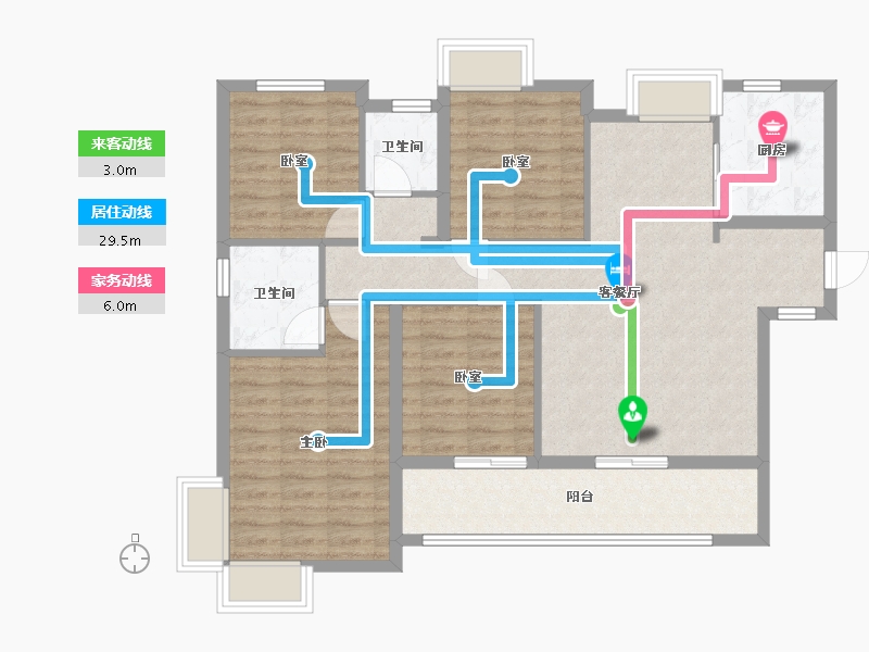 福建省-漳州市-建发朗云-100.67-户型库-动静线