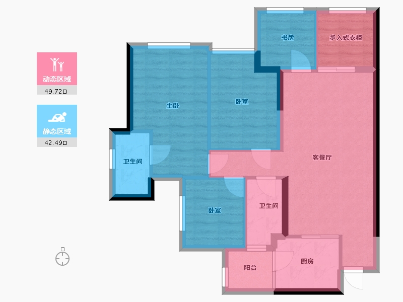 贵州省-贵阳市-上官華府-82.28-户型库-动静分区