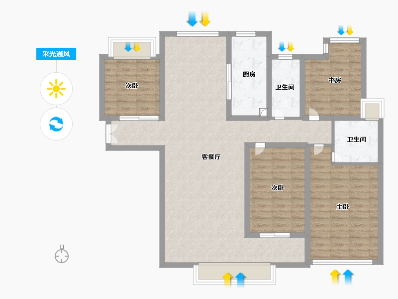 江西省-上饶市-建亨信江院子-114.34-户型库-采光通风