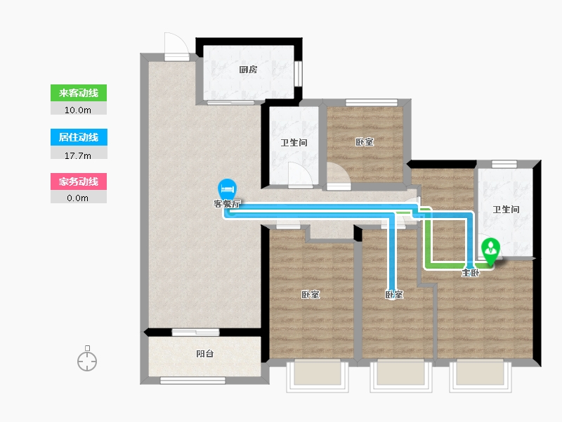 广东省-广州市-力迅西关雅筑-94.40-户型库-动静线