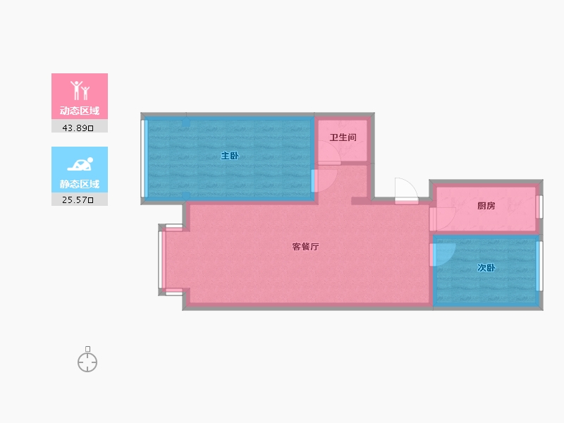 河北省-沧州市-雍和小区-64.00-户型库-动静分区