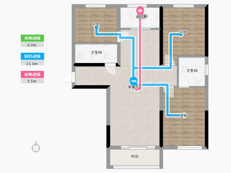 河北省-邢台市-红太府邸-98.00-户型库-动静线