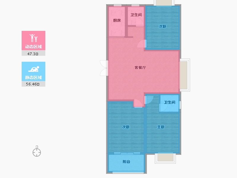 河南省-平顶山市-建安铭苑-98.30-户型库-动静分区