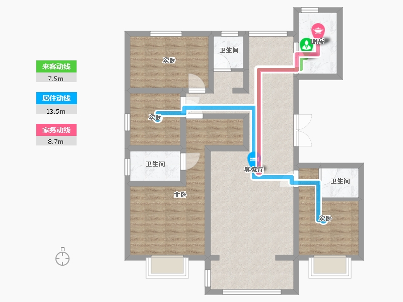 河北省-邢台市-大河时代六号院-116.00-户型库-动静线