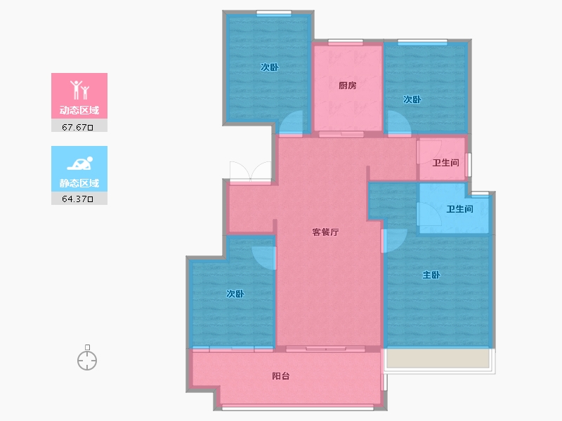 山东省-青岛市-绿地国科健康科技小镇-120.00-户型库-动静分区